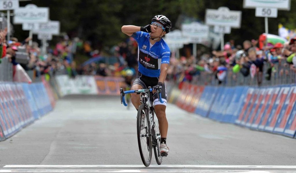 Vencedor en Rifugio Panarotta en el Giro 2014. Foto: Giro de Italia