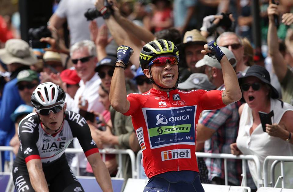 Ewan, ganando en enero y compitiendo aún en octubre. Foto: Tour Down Under