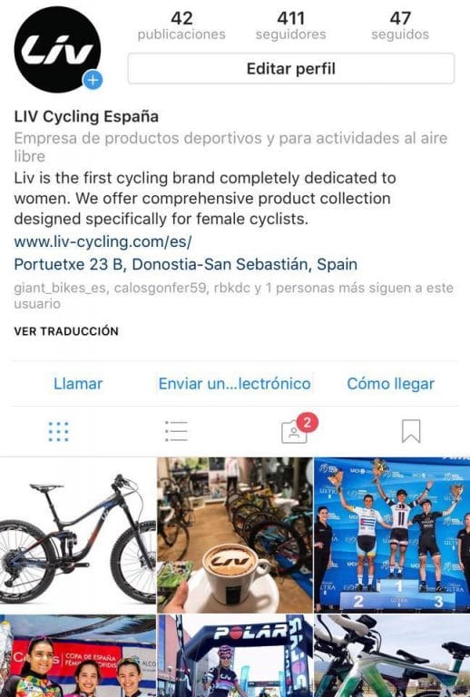 Giant y Liv España estrenan cuenta en Instagram