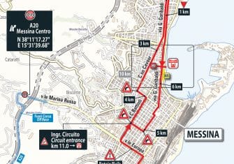 Giro Italia: La 5ª etapa (Padara-Messina, 159 km), al detalle