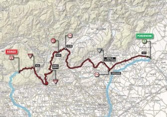 Giro Italia: La 20ª etapa (Pordenone-Asiago, 190 km), al detalle