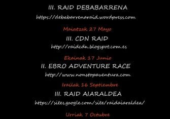 Liga Norte Raids de Aventura, siete desafíos de mayo a noviembre