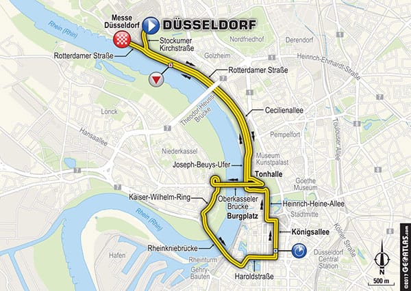 Tour Francia: La 1ª etapa (Düsseldorf CRI, 14 km), al detalle