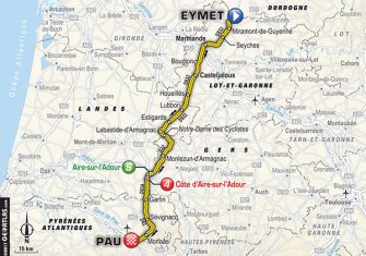 Tour Francia: La 11ª etapa (Eymet-Pau, 203,5 km), al detalle