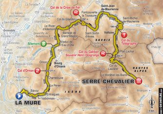 Tour Francia: La 17ª etapa (La Mure-Serre-Chevalier, 183 km), al detalle
