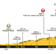 Tour Francia: La 14ª etapa (Blagnac-Rodez, 181,5 km), al detalle