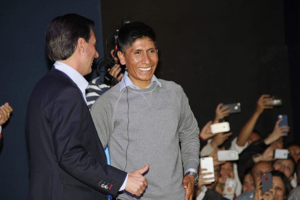 Con el Presidente CEO de Telefónica Colombia, Alfonso Gómez Palacio. Foto: Prensa Telefónica Colombia