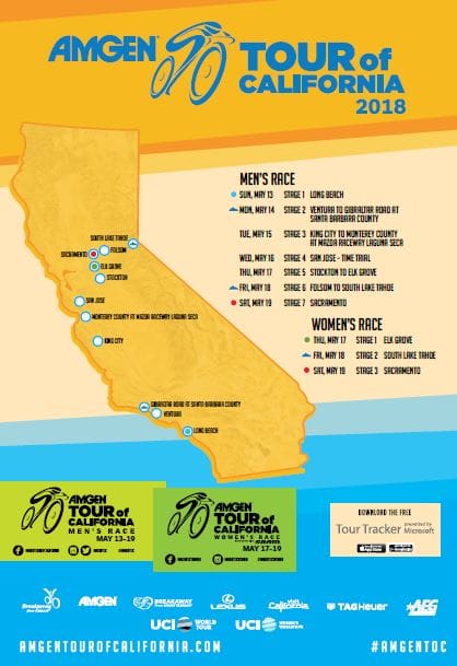 El Tour de California presenta su recorrido 2018