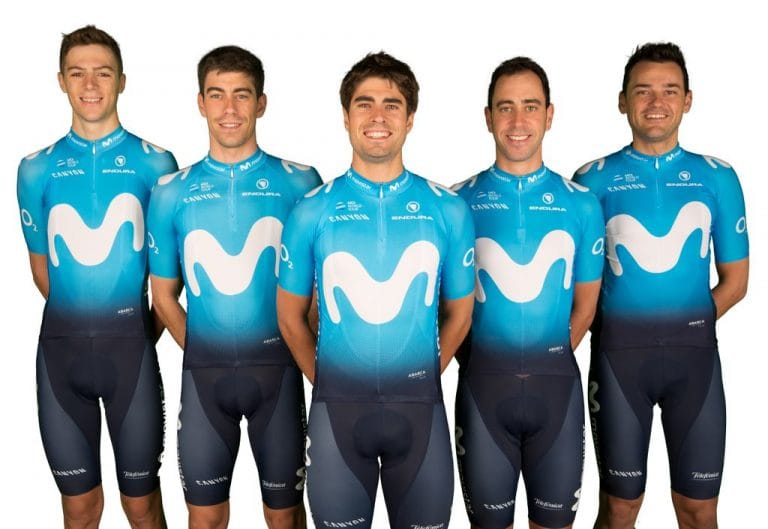 Movistar Team: Los cinco fichajes lucen el nuevo maillot