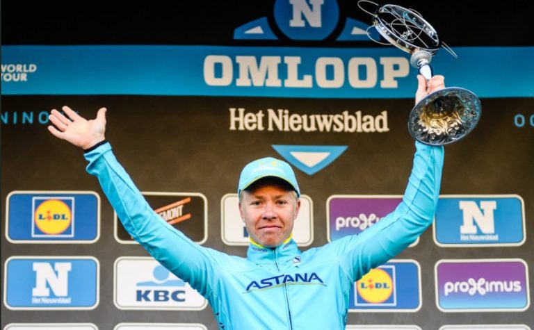 michael-valgren-astana-omloop-het-nieuwsblad-podio