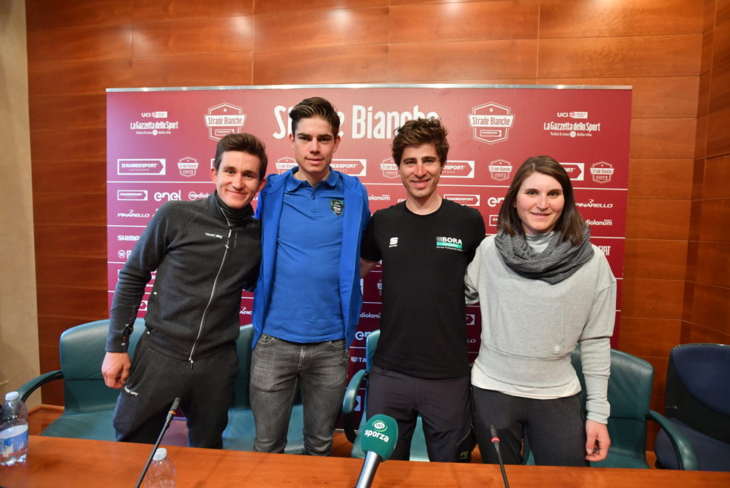 michal-kwiatkowski-wout-van-aert-peter-sagan-elisa-longo-borghini-strade-bianche-2018