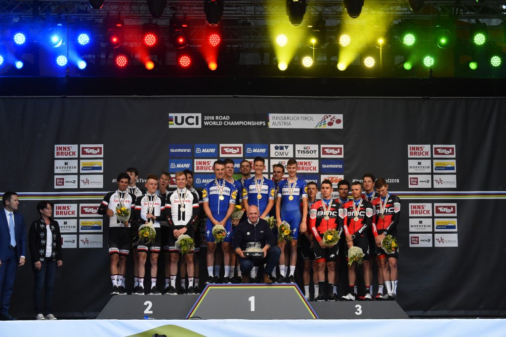 podio-final-cre-mundial-innsbruck-2018-quick-step-sunweb-bmc