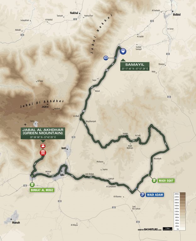 El Tour Omán 2019 desvela su recorrido, con la Green Mountain