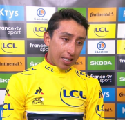 Egan Bernal, emocionado: «Voy a dejarlo todo en la carretera» (Vídeo)