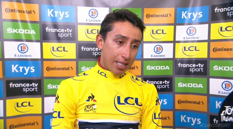Egan Bernal, emocionado: «Voy a dejarlo todo en la carretera» (Vídeo)
