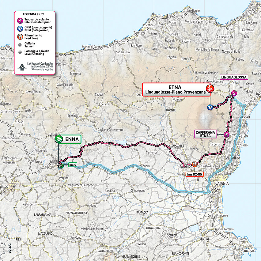 Giro de Italia 3ª etapa Una subida inédita al volcán Etna (Previa
