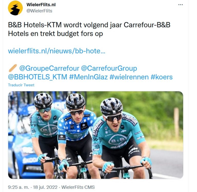B&B Hotels-KTM mantiene la duda de su nuevo sponsor para 2023