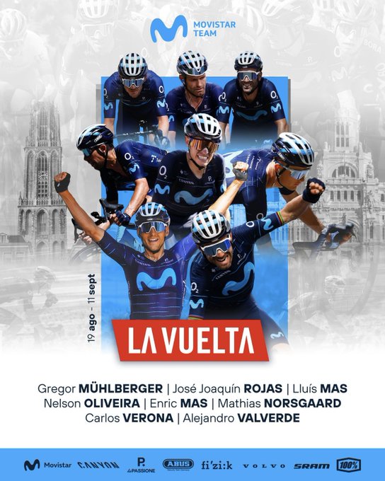 Jumbo, Movistar, Ineos y Quick-Step anuncian sus 8 para la Vuelta