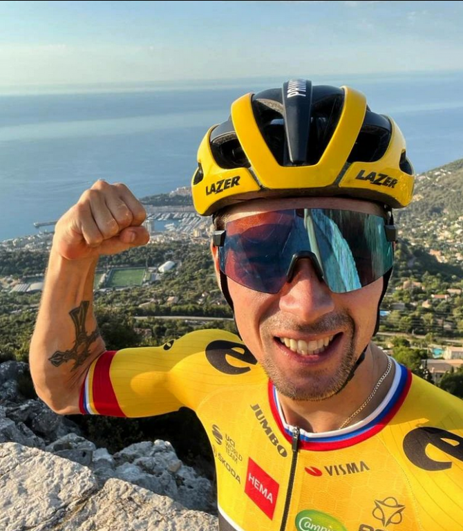 Primoz Roglic mantiene la duda para la Vuelta: ya está entrenando