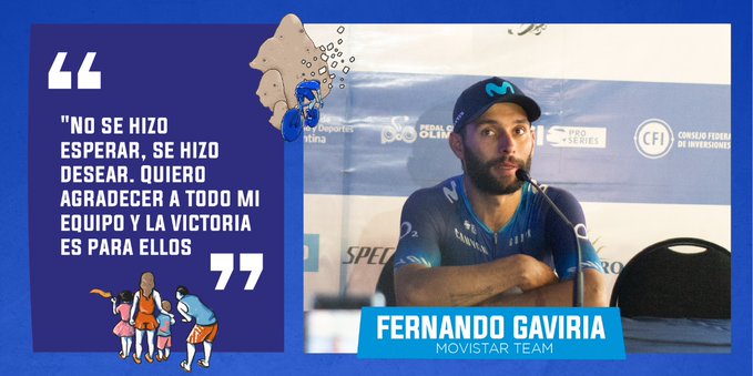Fernando Gaviria le da a Movistar la primera alegría del año en San Juan