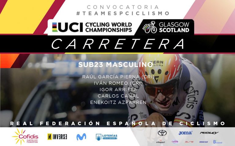 España anuncia su equipo sub-23 para el Mundial de Glasgow de carretera