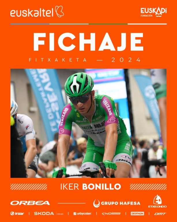 Euskaltel-Euskadi cierra su plantilla para 2024 con Azurmendi, Cuadrado, Maté y Bonillo