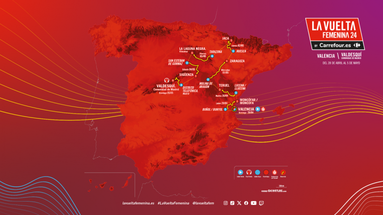 Unipublic desvela el recorrido y los equipos invitados a la Vuelta Femenina 24 by Carrefour.es