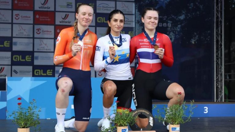 Marina Garau se lleva el oro en el campeonato de Europa de scratch con un ataque lejano