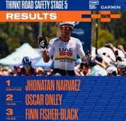 Jhonatan Narváez se lleva la etapa y el liderato en el Santos Tour Down Under