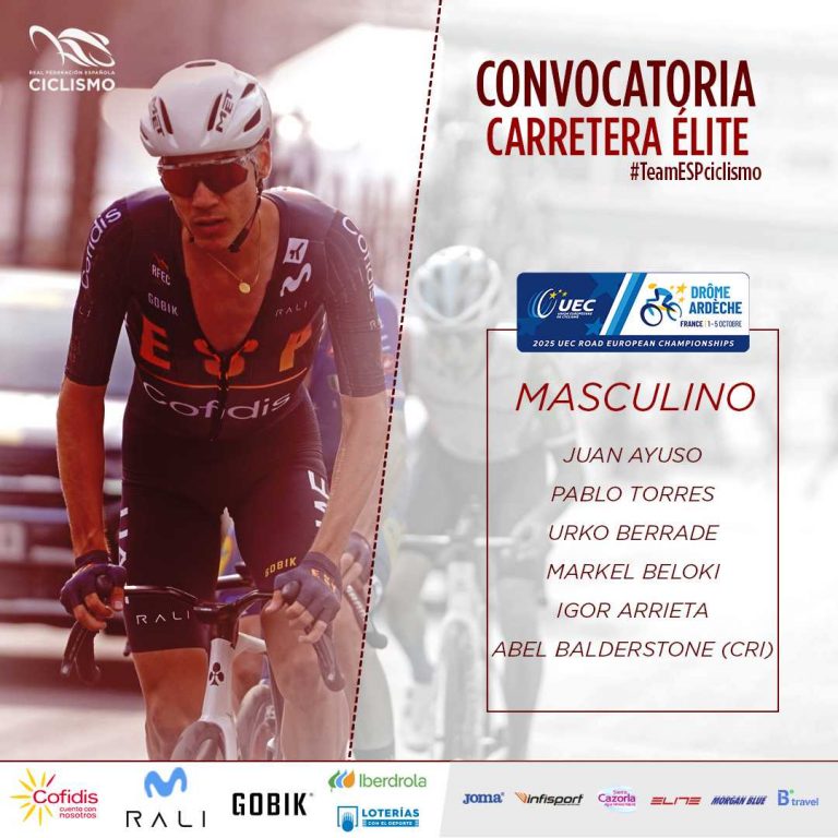 España anuncia las selecciones elite, sub-23 y júnior para los Europeos