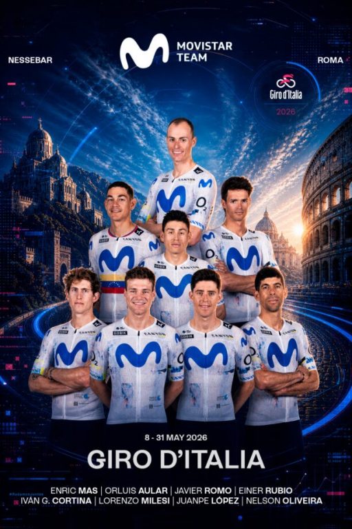 Movistar anuncia su bloque para el Giro de Italia de 2026