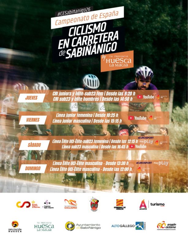 Programa completo de los campeonatos de España de carretera